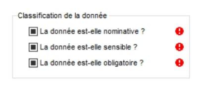  Classification de la donnée obligatoire 