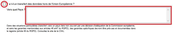  Transfert hors UE